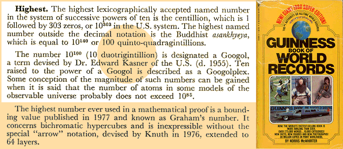 Old Guinness Book of Records on Graham's number