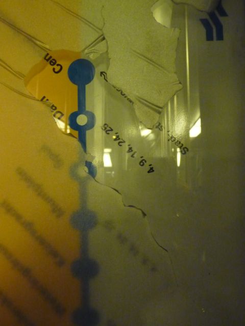 Metro plan seen through glass