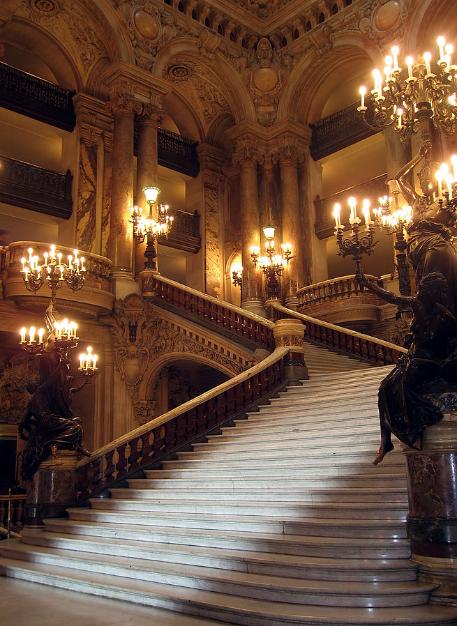 Grand stairway of the Paris Opera